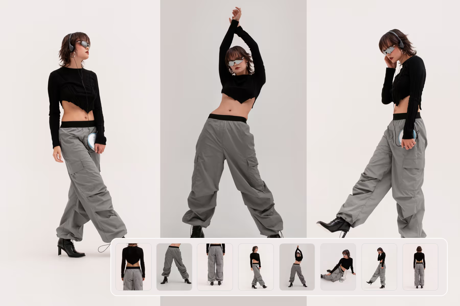 Multi-angle AI Model Poses